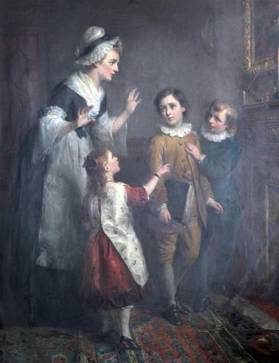 Edward Hughes (1832-1908) The Young Artist 33 x 26in.